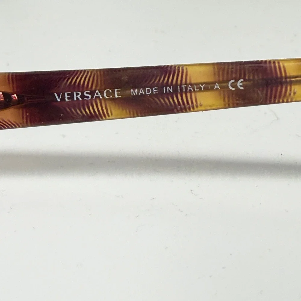 Versace MOD 1177 1056 Eyeglasses Pink Tortoise‎ Shell Rectangular Frames Italy
